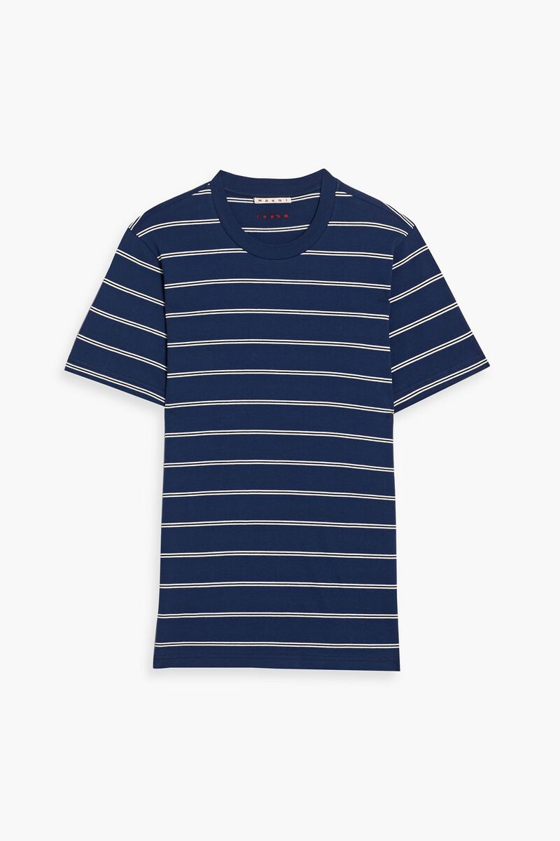 Marni - Striped cotton-jersey T-shirt - Blue - IT 48
