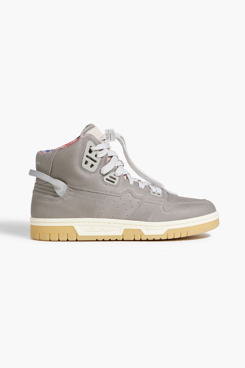 Acne Studios - Perforated leather high-top sneakers - Gray - EU 41