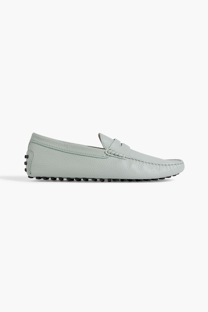 Tod's - City Gommino pebbled-leather driving shoes - Blue - UK 7
