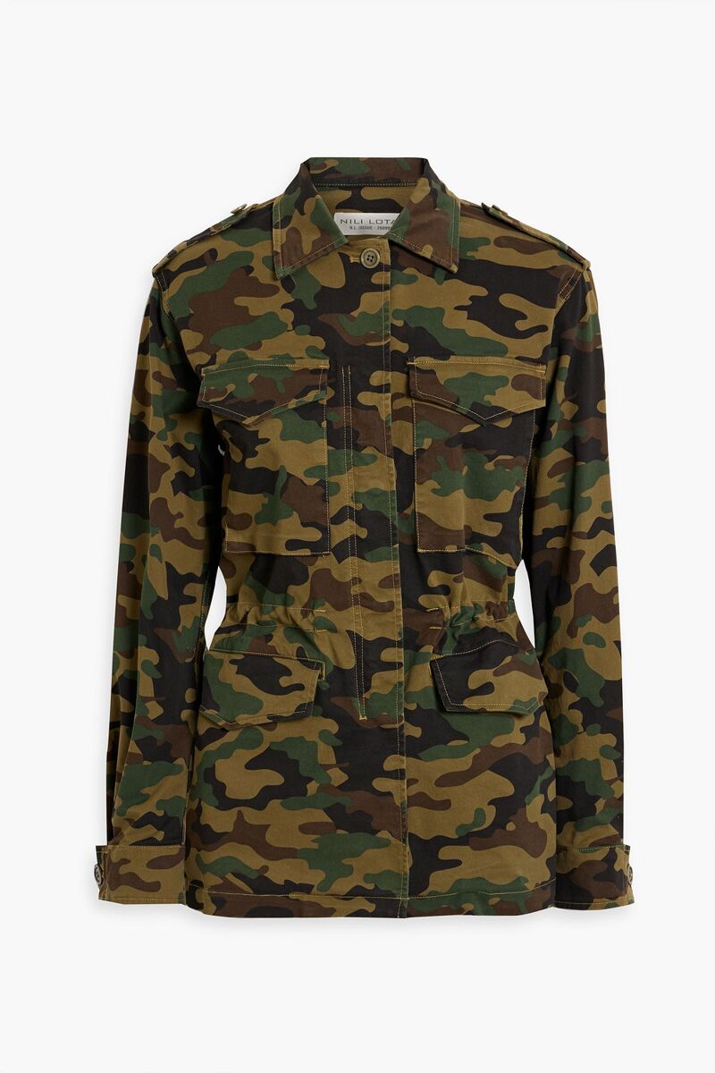 Nili Lotan - Wren camouflage-print cotton-blend twill jacket - Green - S