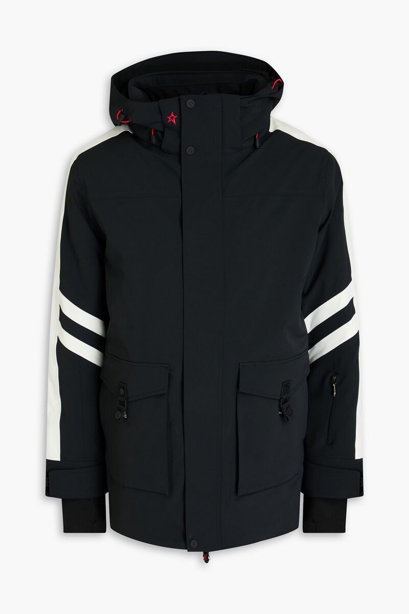 Perfect Moment - Gus striped shell hooded jacket - Black - XXL