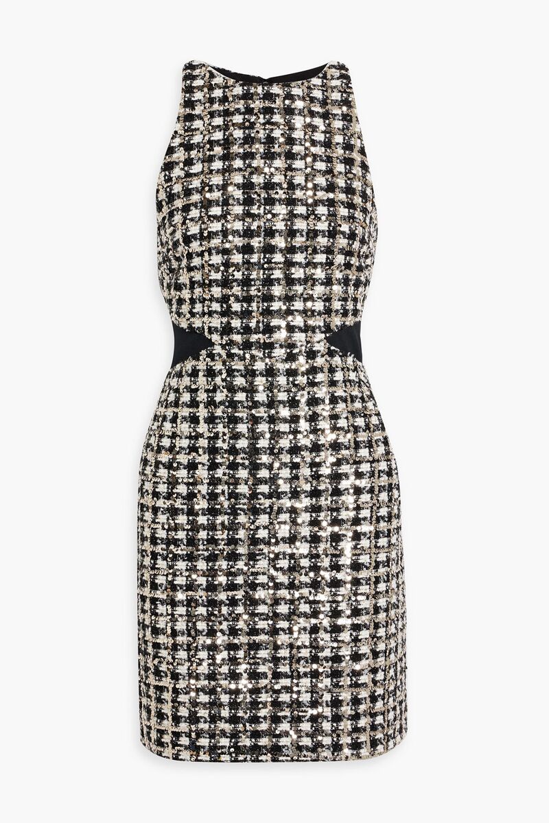 Derek Lam 10 Crosby - Rosemary sequin-embellished metallic bouclé-tweed mini dress - Black - US 2