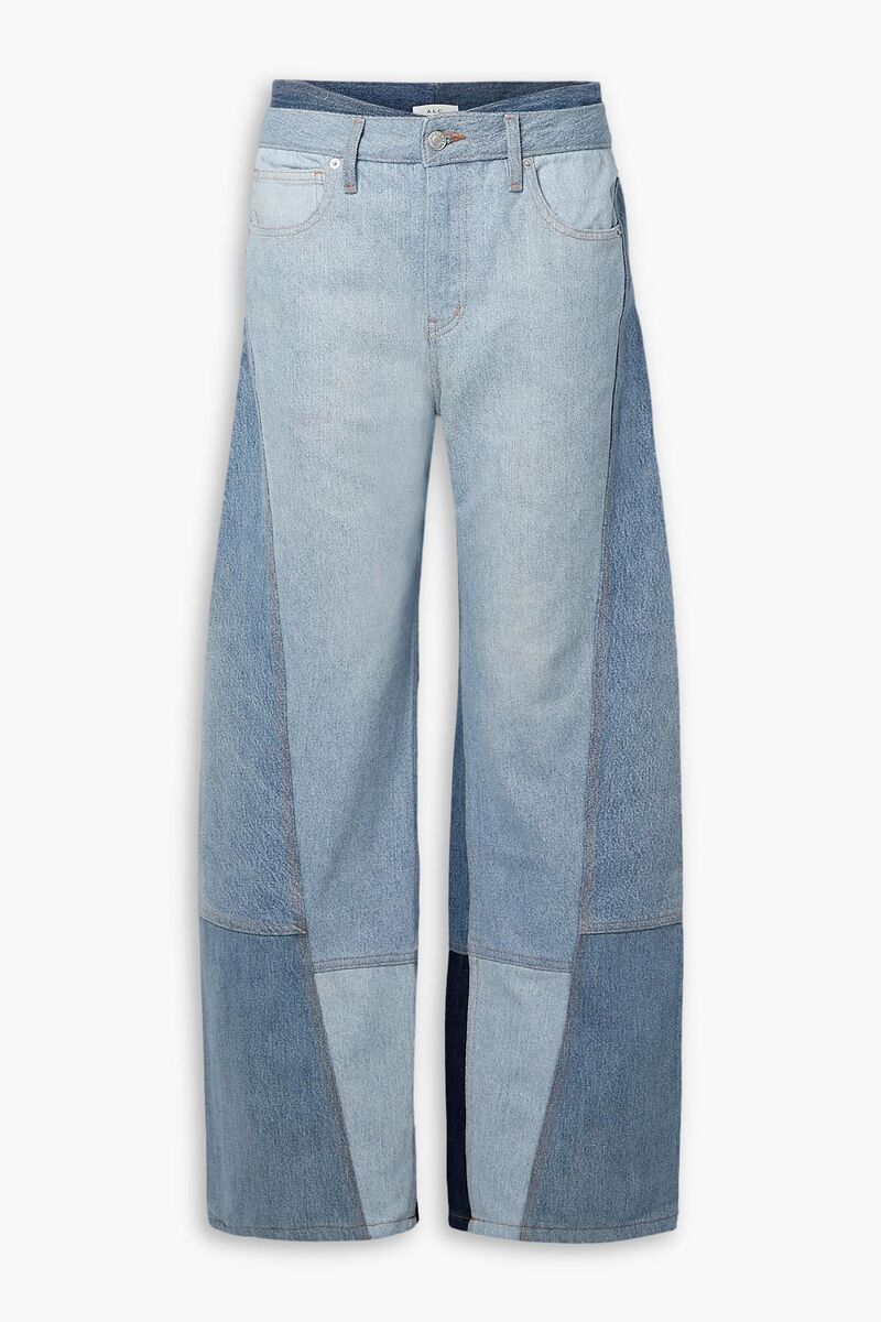 A.L.C. - Travis paneled mid-rise wide-leg jeans - Blue - 27
