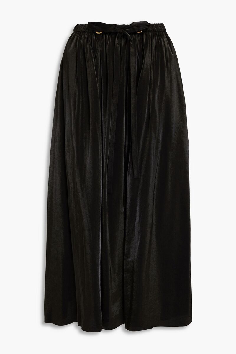 Ulla Johnson - Irvette satin midi skirt - Black - US 2