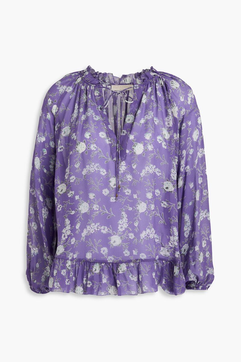 Ulla Johnson - Rosine floral-print silk-georgette blouse - Purple - US 6