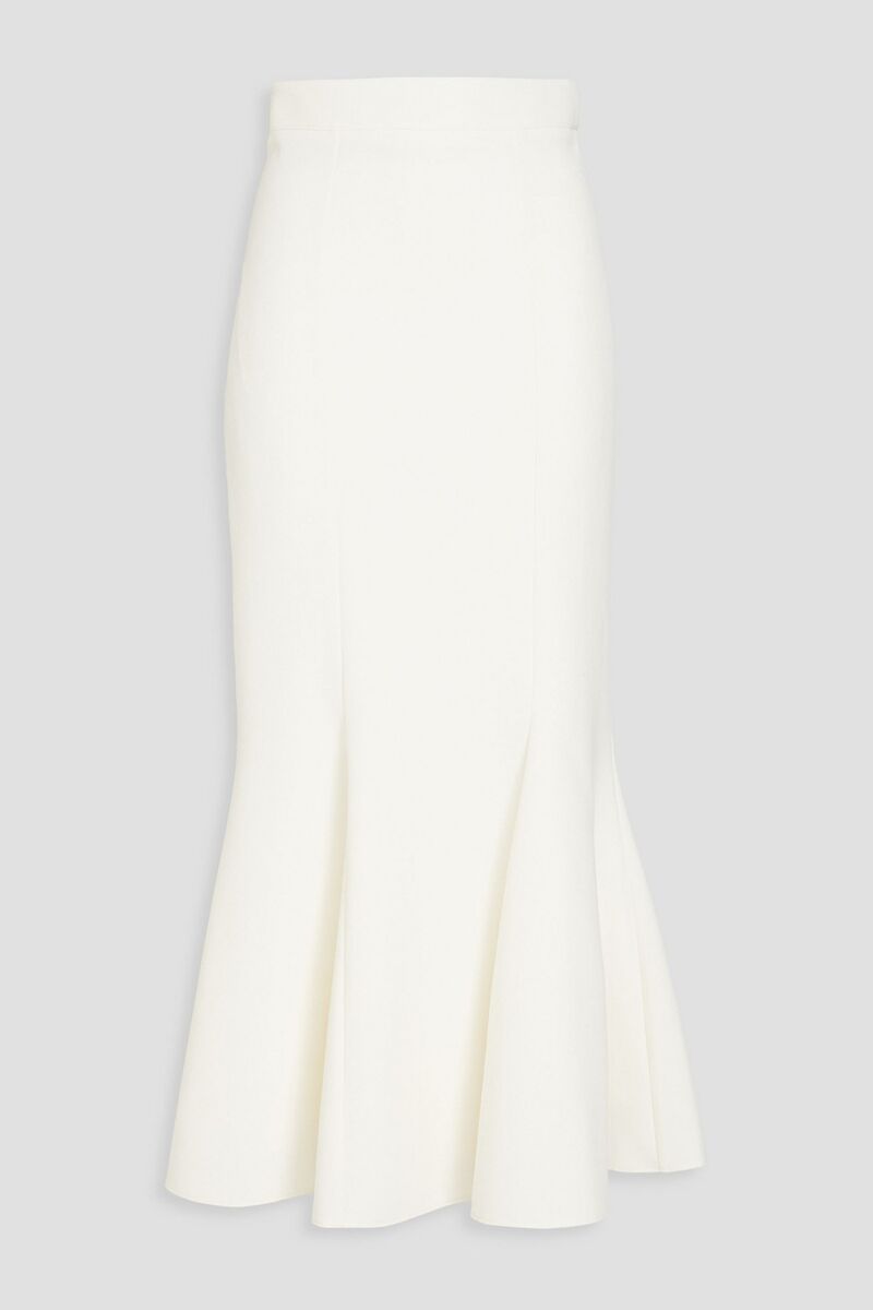 Safiyaa - Sol pleated stretch-crepe maxi skirt - White - FR 44
