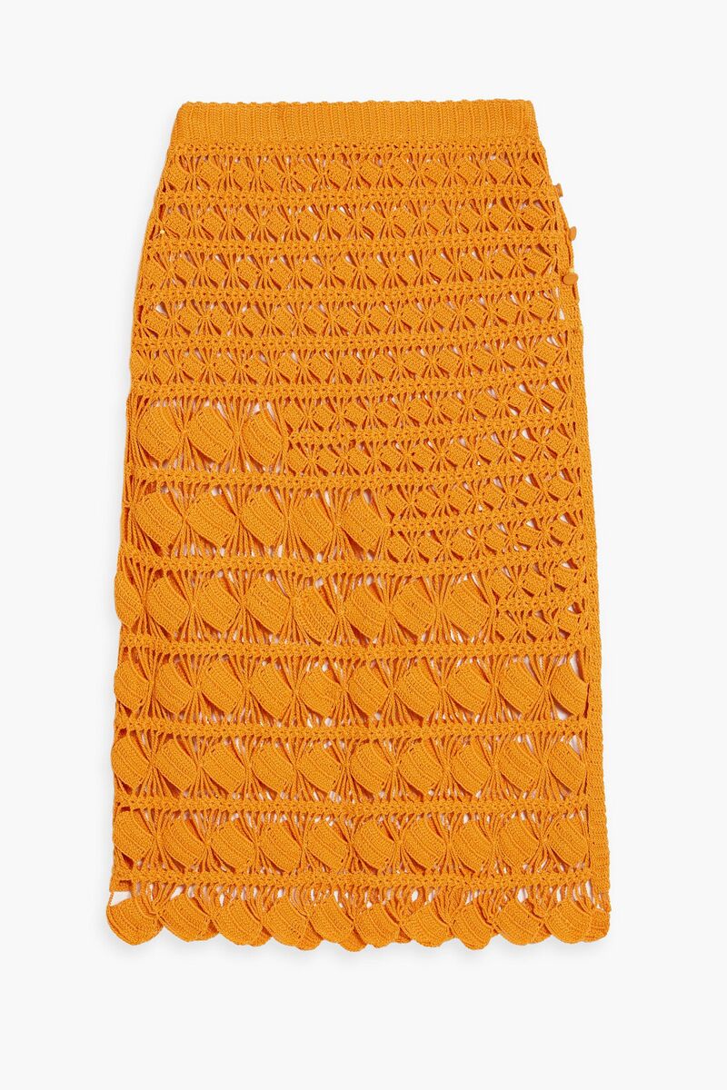 Acne Studios - Crocheted cotton midi skirt - Yellow - M