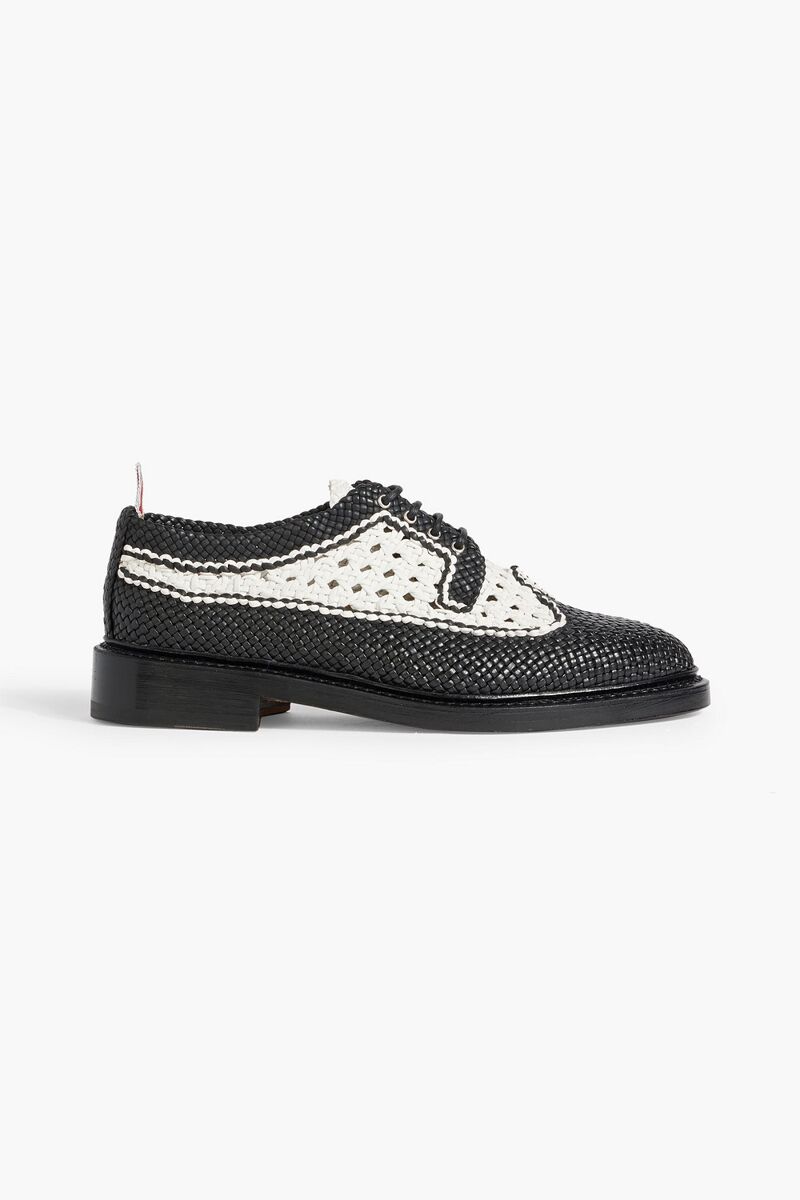 Thom Browne - Woven leather brogues - Black - US 7
