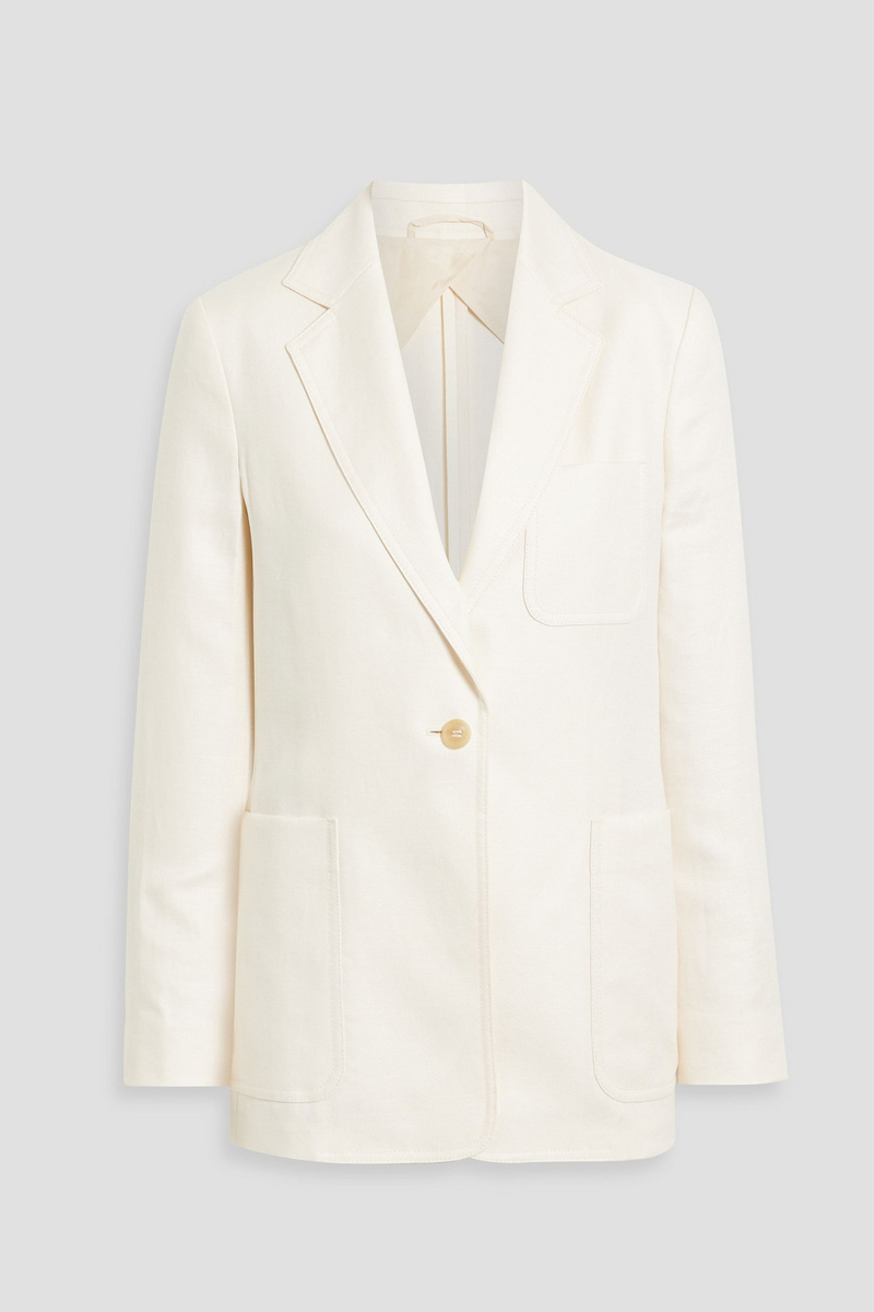 max mara - boemia linen-twill blazer - white - it 38