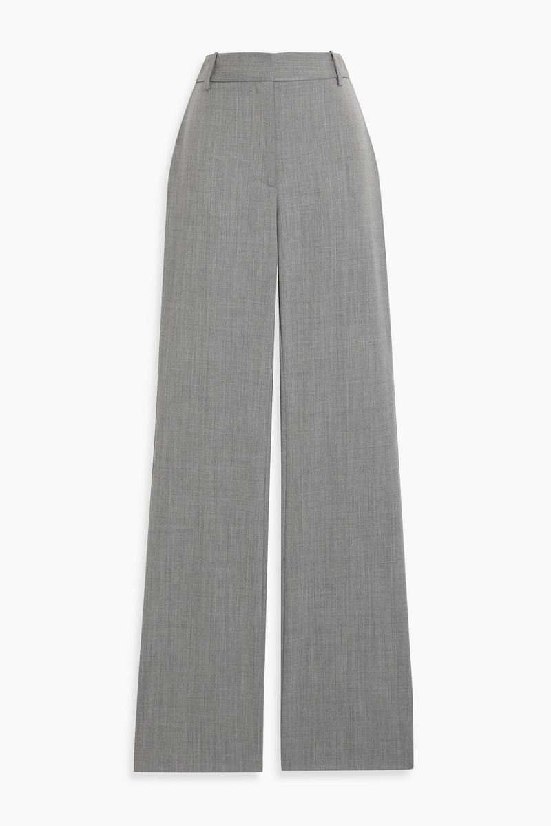 nili lotan - corette twill straight-leg pants - gray - us 2