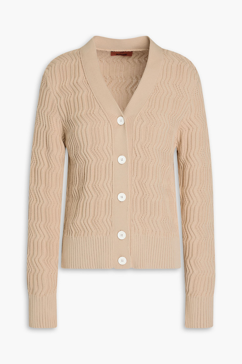 missoni - ribbed cotton cardigan - neutral - it 36