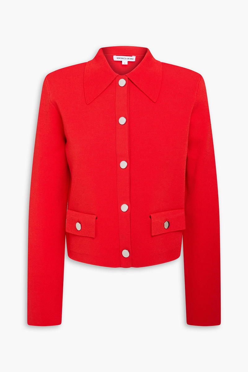 veronica beard - katia knitted jacket - red - xs