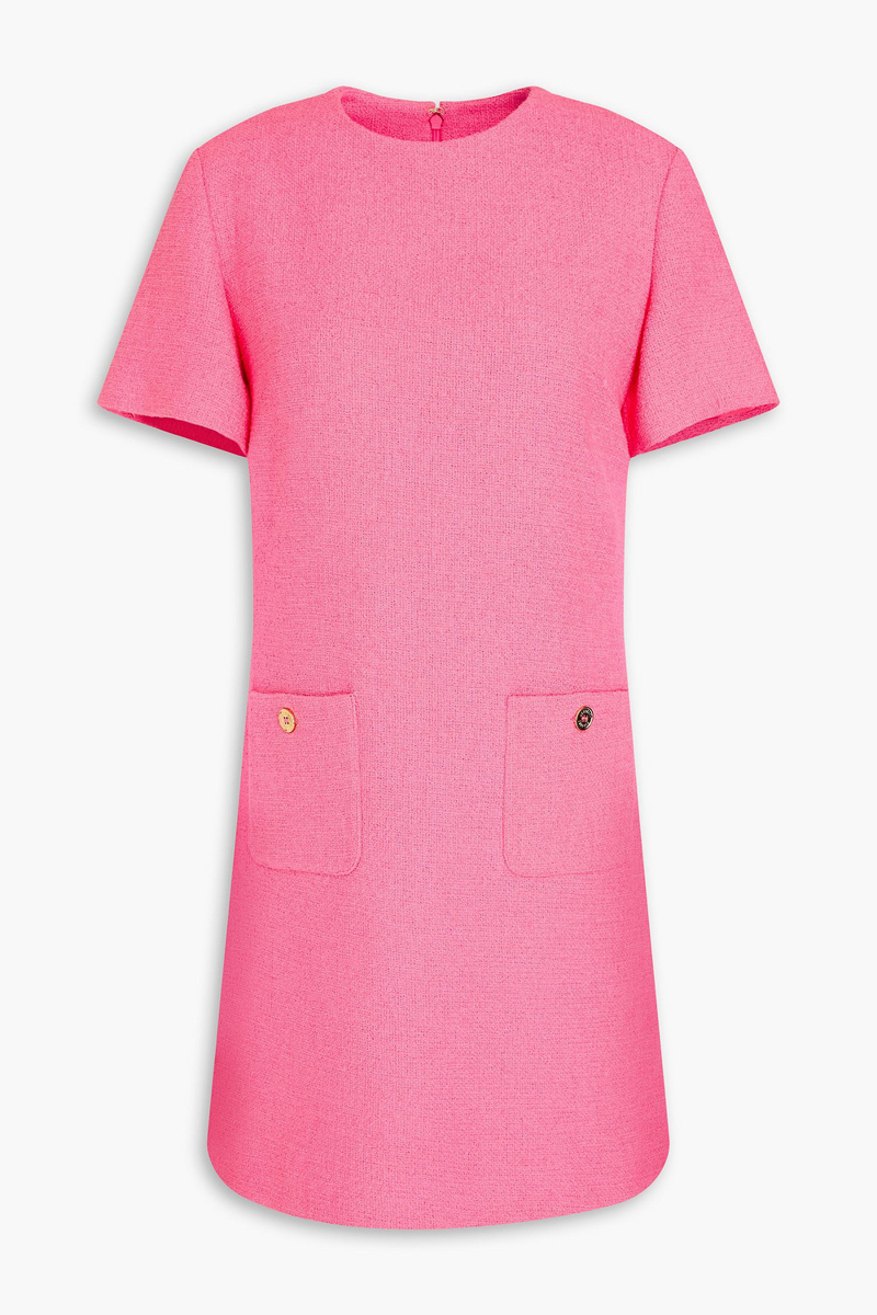 moschino - cotton-blend tweed mini dress - pink - it 40