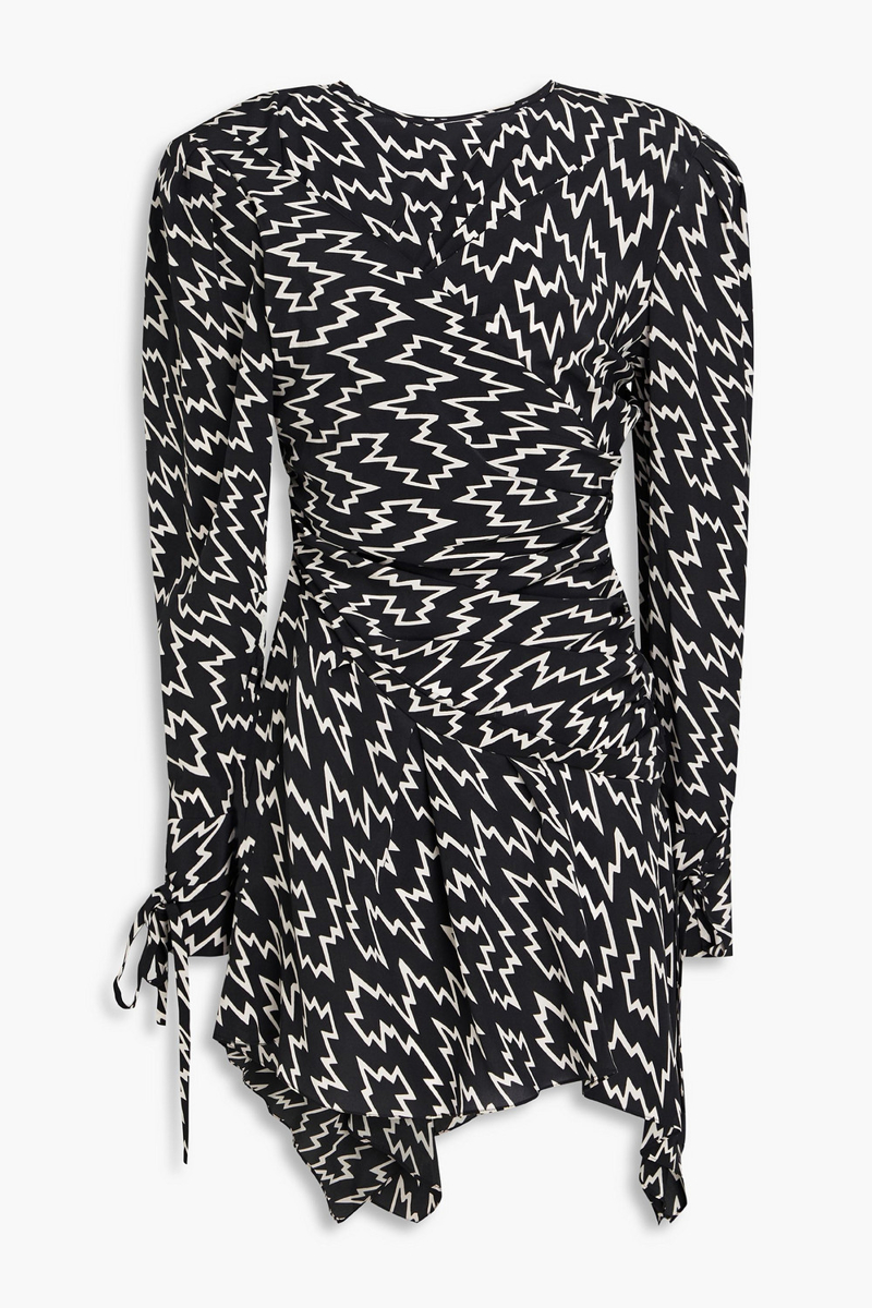 Isabel Marant - Inotilia printed silk-blend crepe de chine mini dress - Black - FR 36