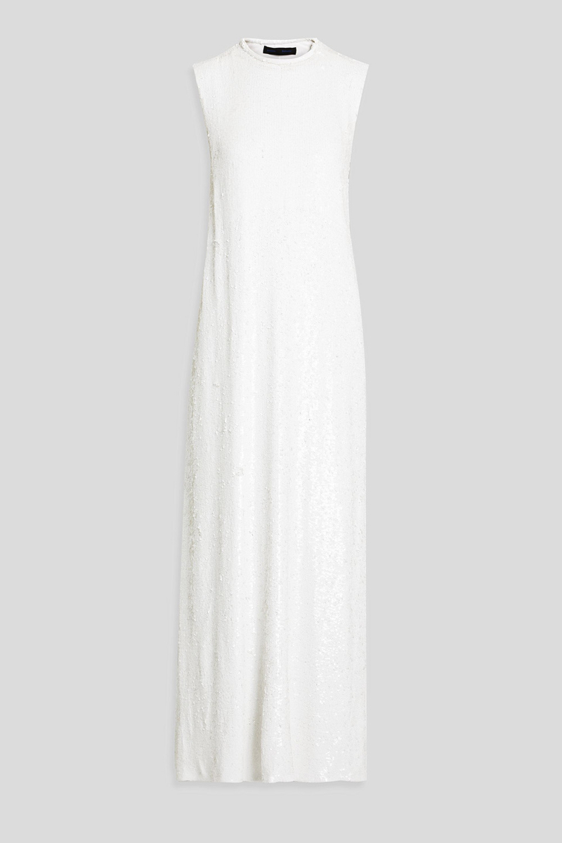 Proenza Schouler - Twisted sequined tulle maxi dress - White - US 4