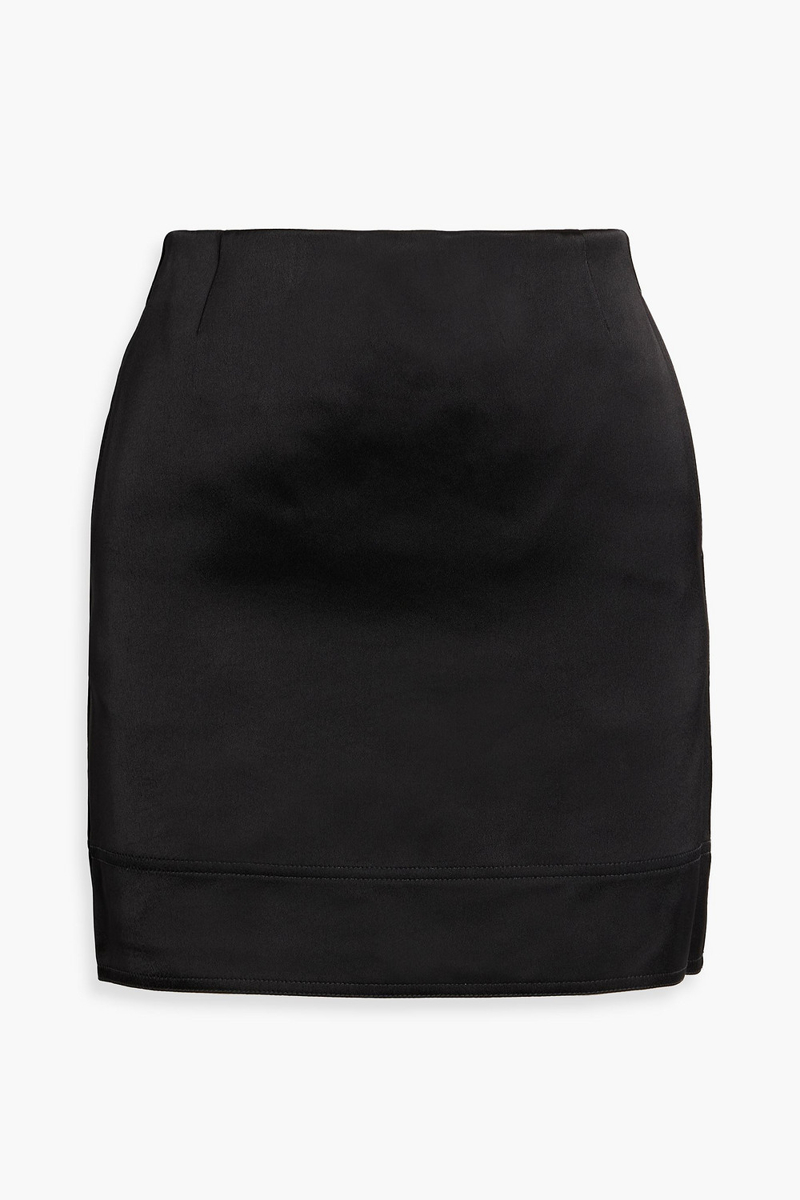 toteme - satin-crepe mini skirt - black - fr 32
