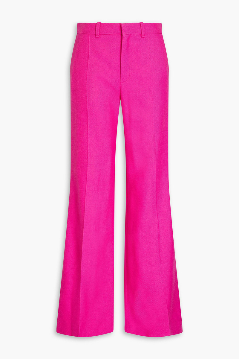 Chloé - Wool, silk and cashmere-blend flared pants - Purple - FR 44