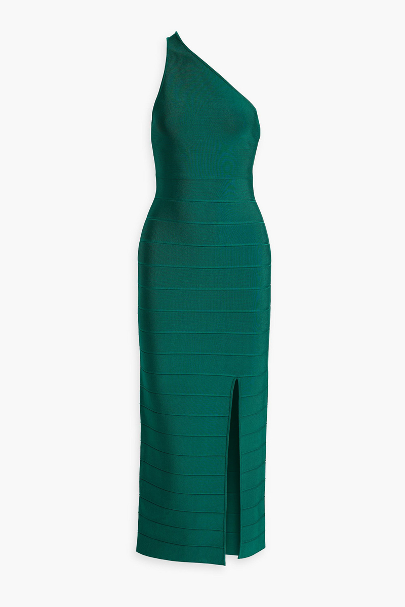Hervé Léger - One-shoulder bandage maxi dress - Green - XL