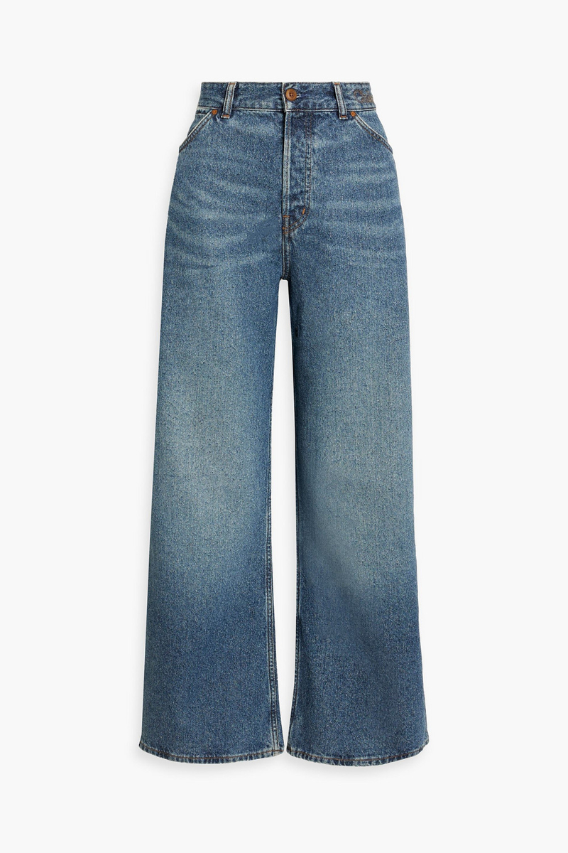 chloé - high-rise wide-leg jeans - blue - 30