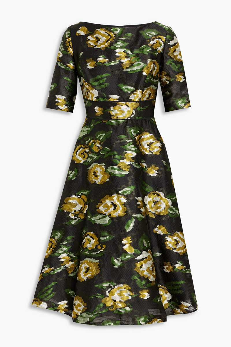 LELA ROSE - Fil coupé dress - Black - US 4