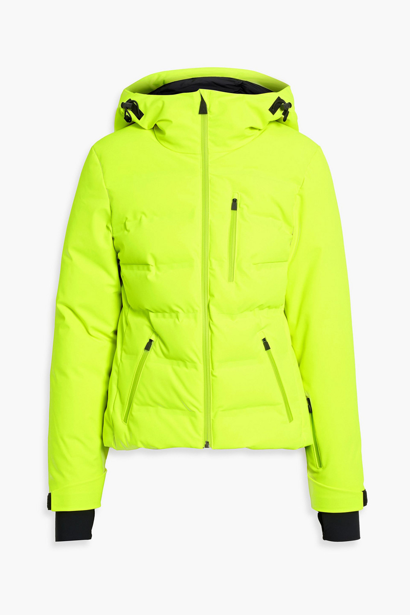 aztech mountain - nuke quilted hooded down ski jacket - yellow - it 44