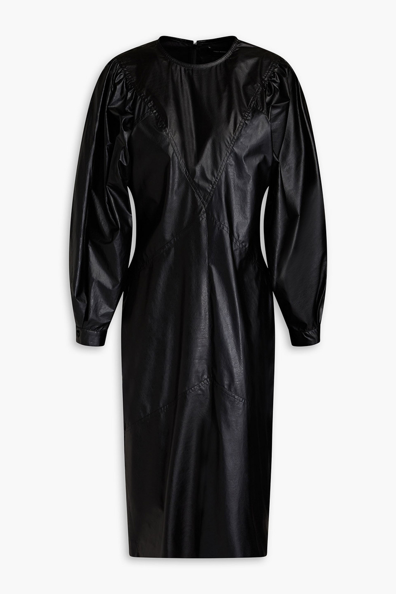 Isabel Marant - Drea modal-blend faux leather dress - Black - FR 38
