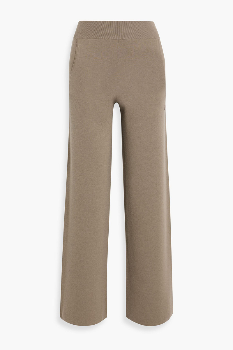 max mara - zigote wool straight-leg pants - neutral - m