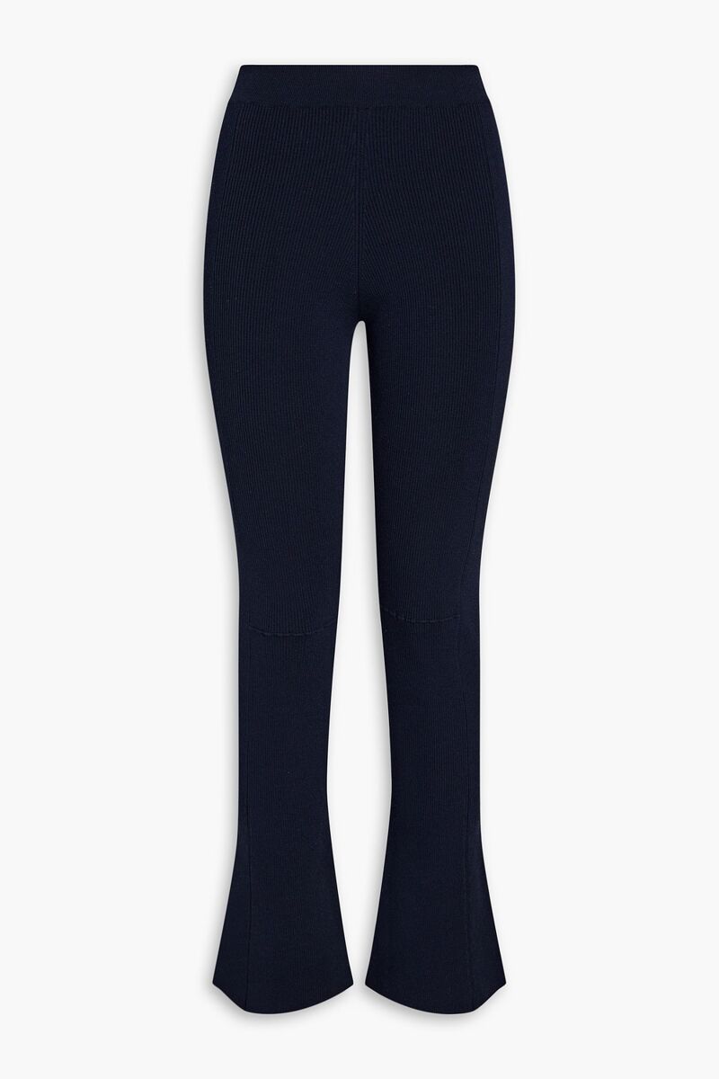 JACQUEMUS - Baunhila ribbed-knit flared pants - Blue - FR 38