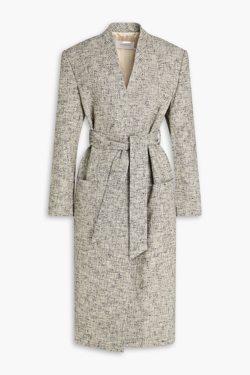 zimmermann - linen-blend coat - gray - 00