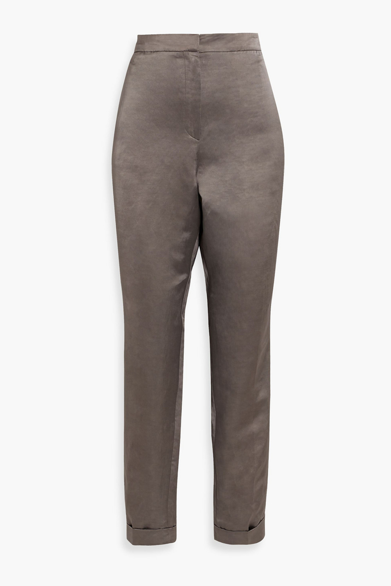 fabiana filippi - cropped slub woven tapered pants - gray - it 38