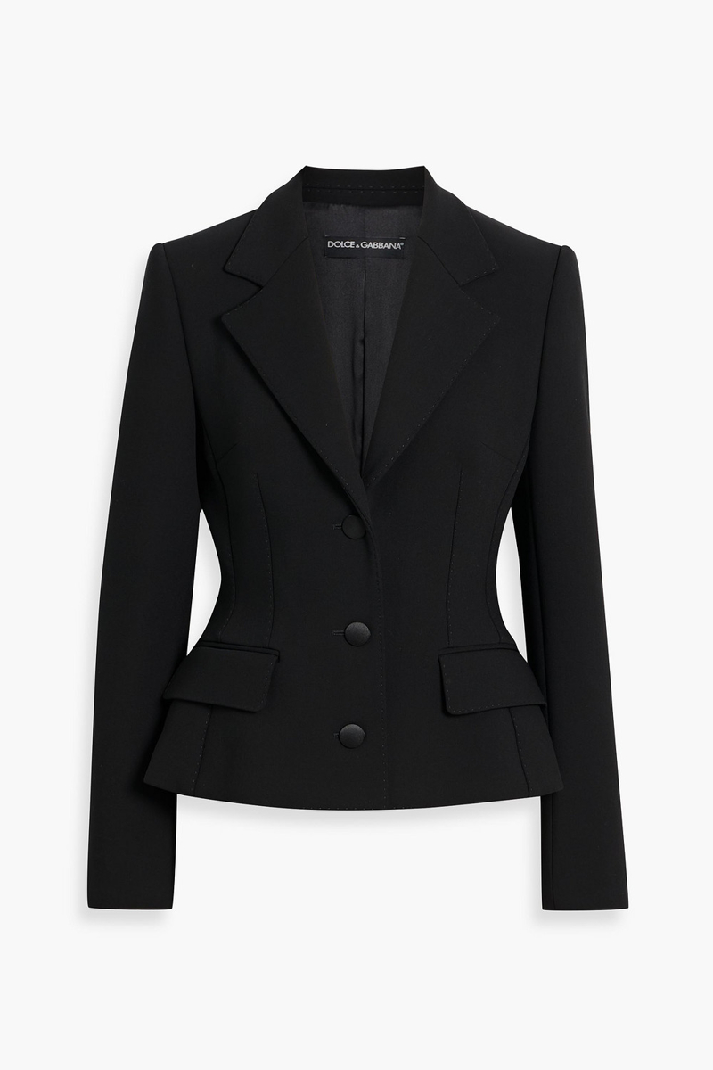 dolce&gabbana - wool-blend blazer - black - it 38