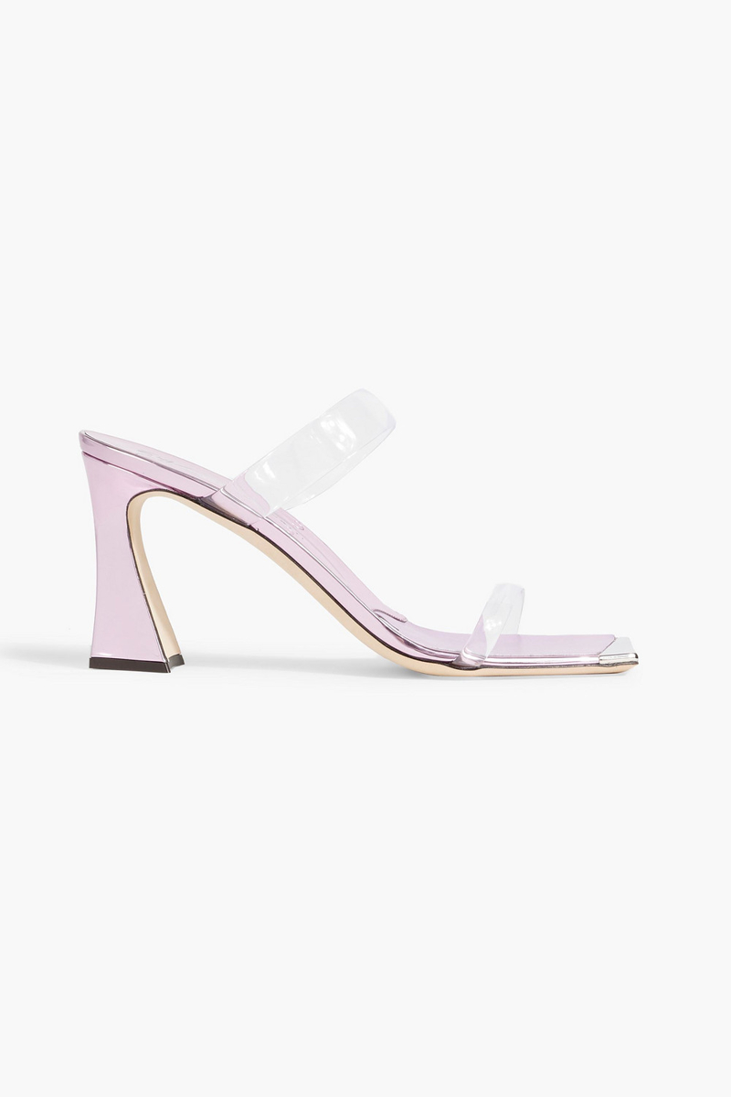 Giuseppe Zanotti - Flaminia 85 PVC and mirrored-leather mules - Purple - EU 35