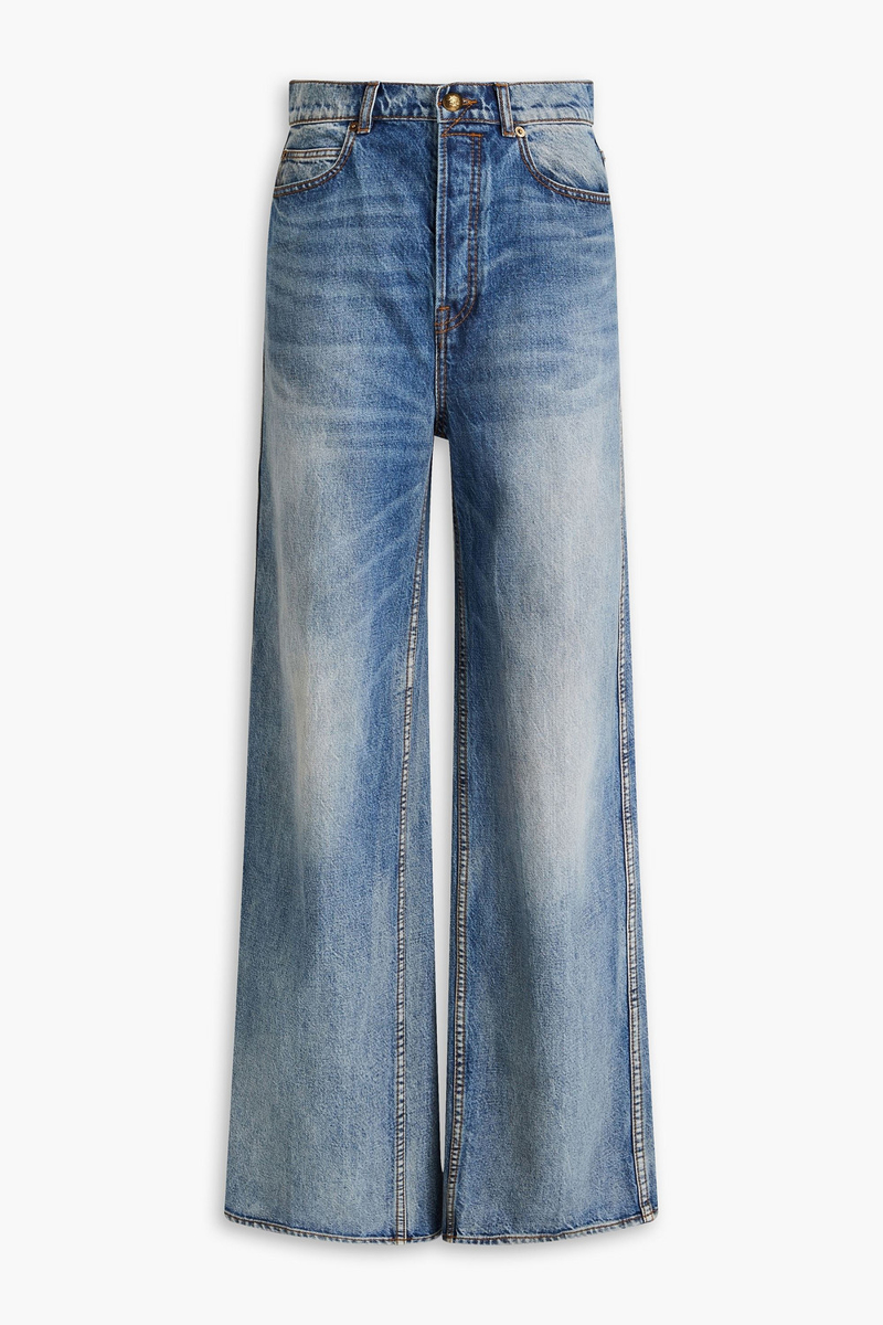 zimmermann - faded high-rise wide-leg jeans - blue - 31