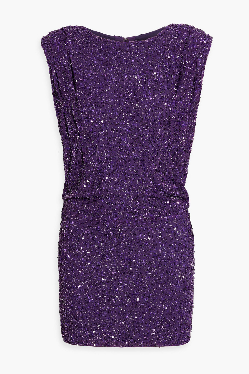 Retrofête - Carnegie embellished tulle mini dress - Purple - L
