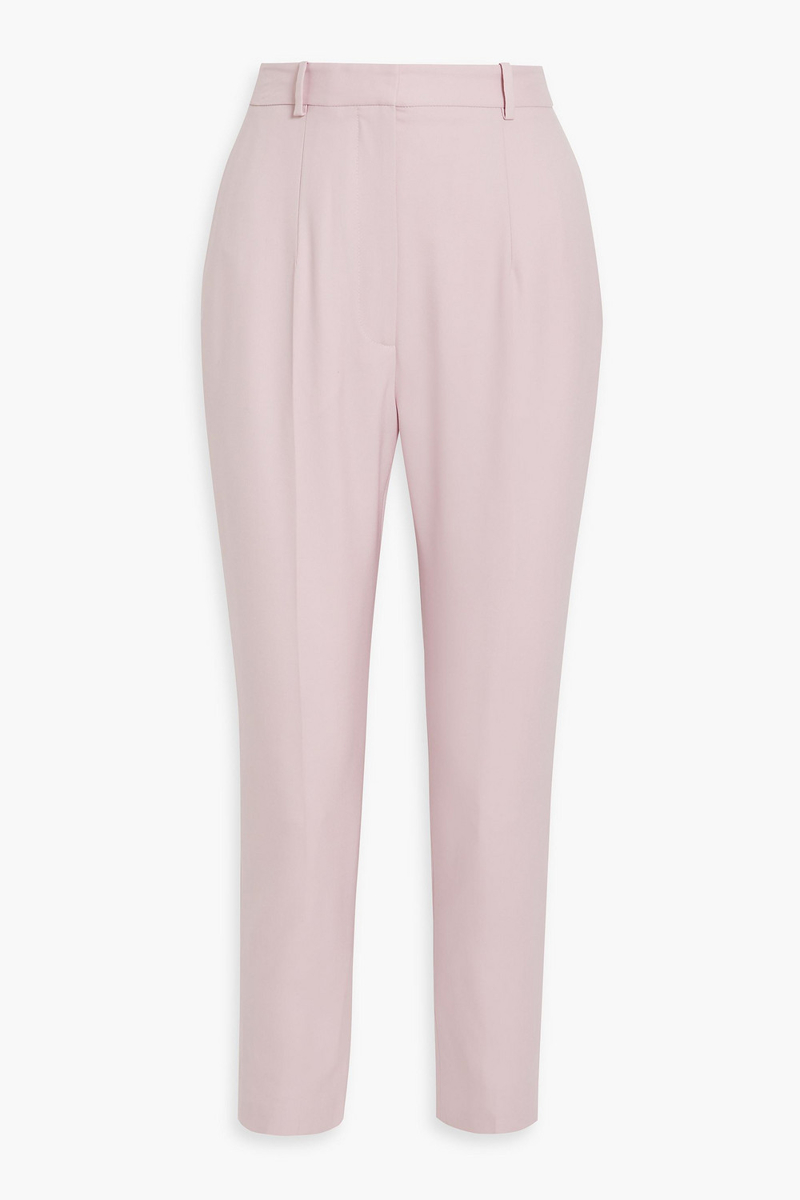 mcqueen - cropped wool-twill slim-leg pants - pink - it 38