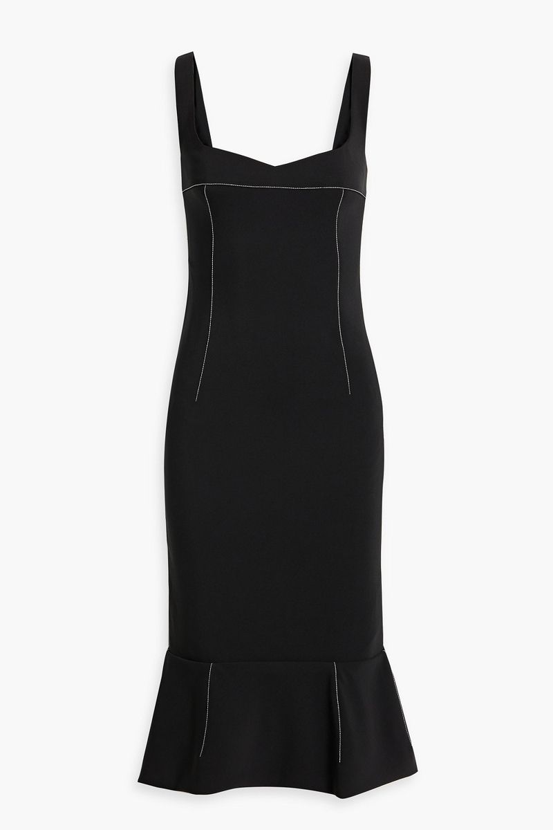 Marni - Fluted cady midi dress - Black - IT 38
