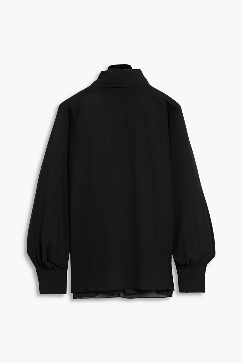 mikael aghal - chiffon blouse - black - us 2