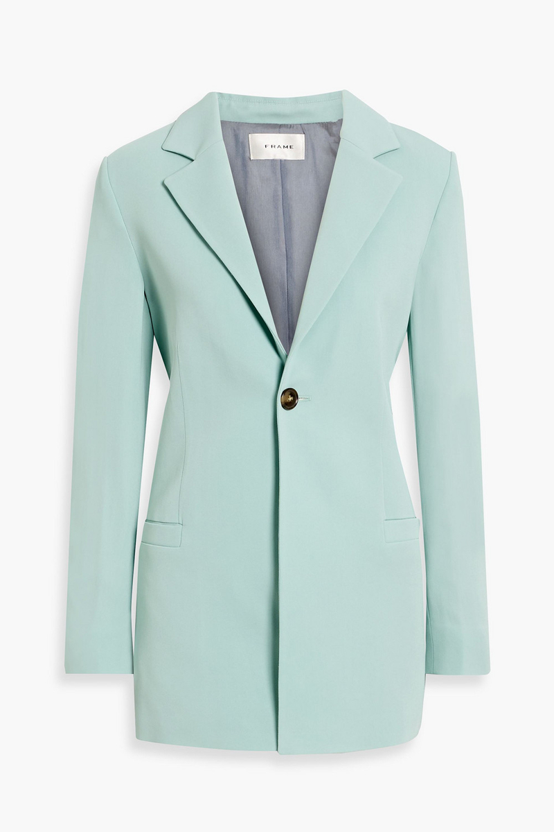 frame - crepe blazer - green - us 0
