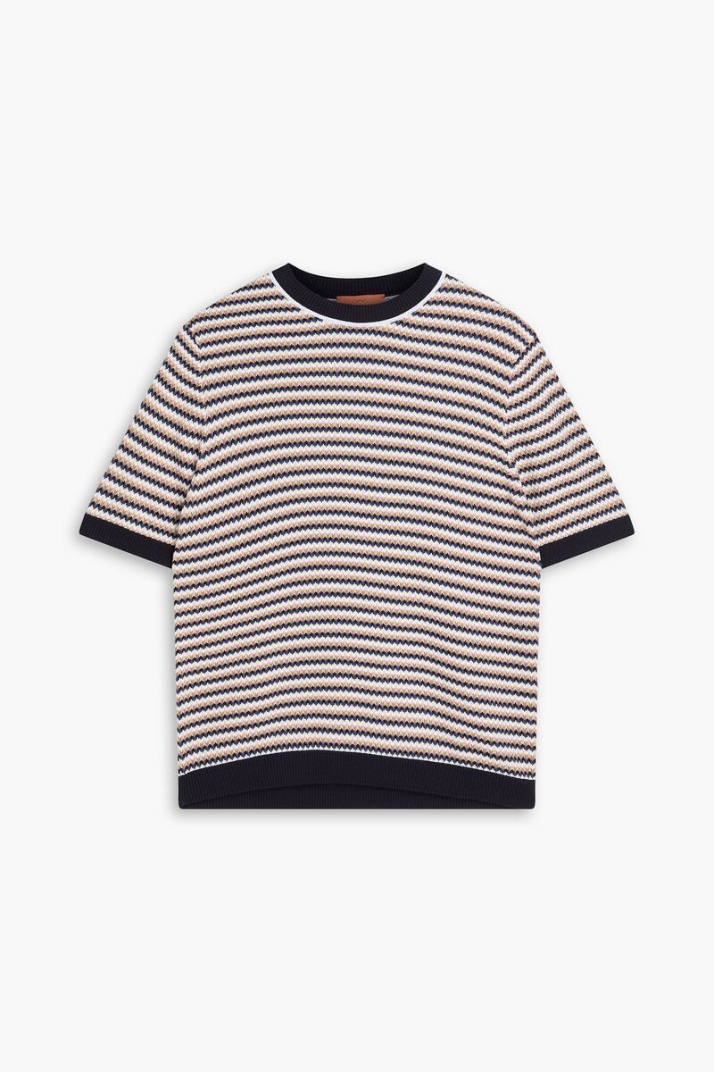Missoni - Jacquard-knit cotton T-shirt - Neutral - IT 52