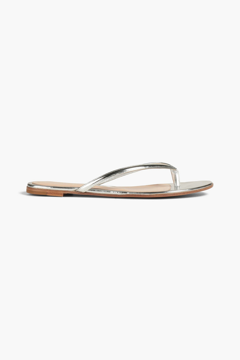 Gianvito Rossi - Calypso mirrored-leather sandals - Metallic - EU 35.5