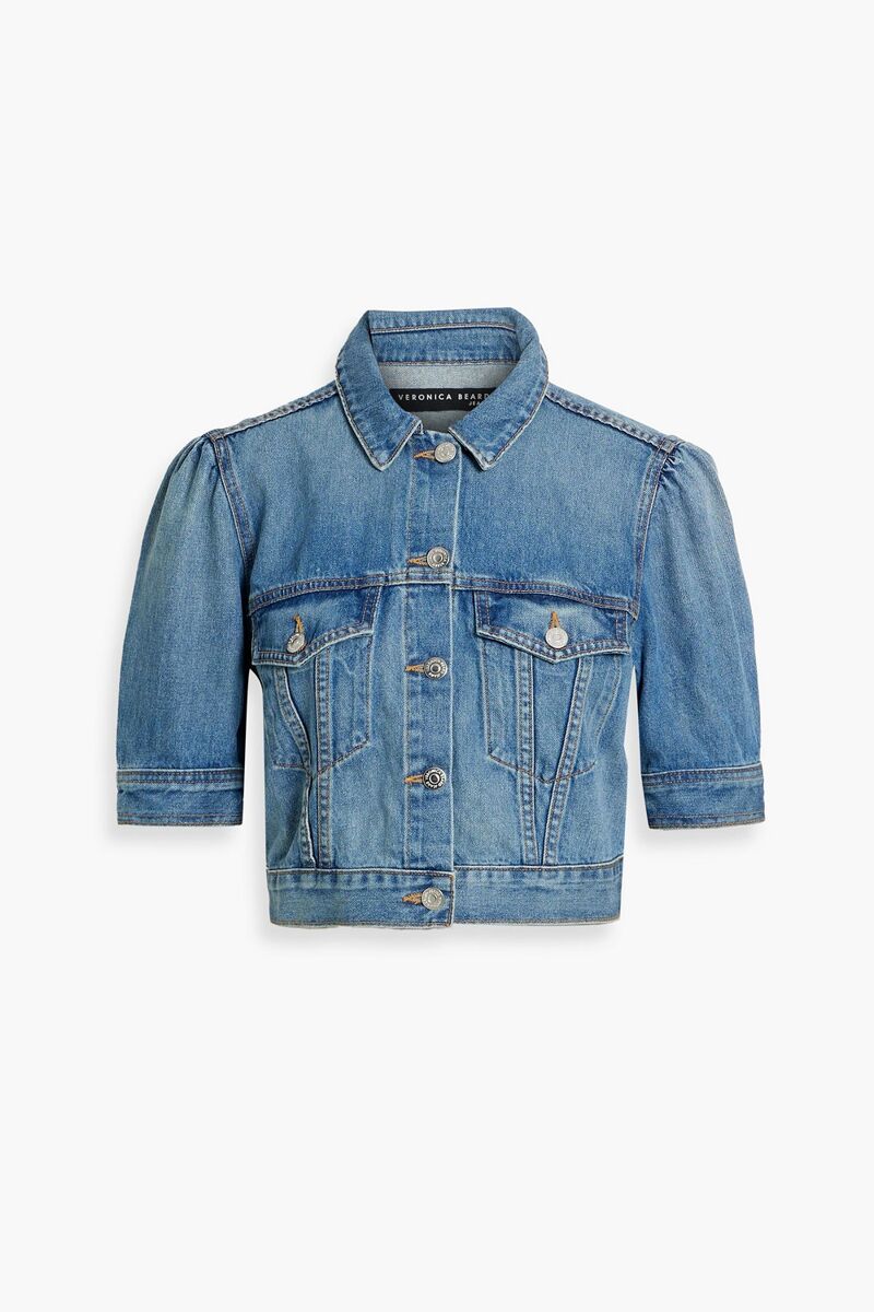 Veronica Beard - Raina cropped denim jacket - Blue - M