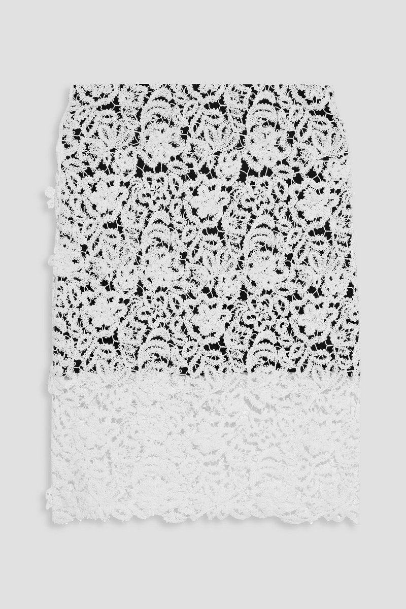 Chloé - Silk crocheted lace skirt - White - FR 34