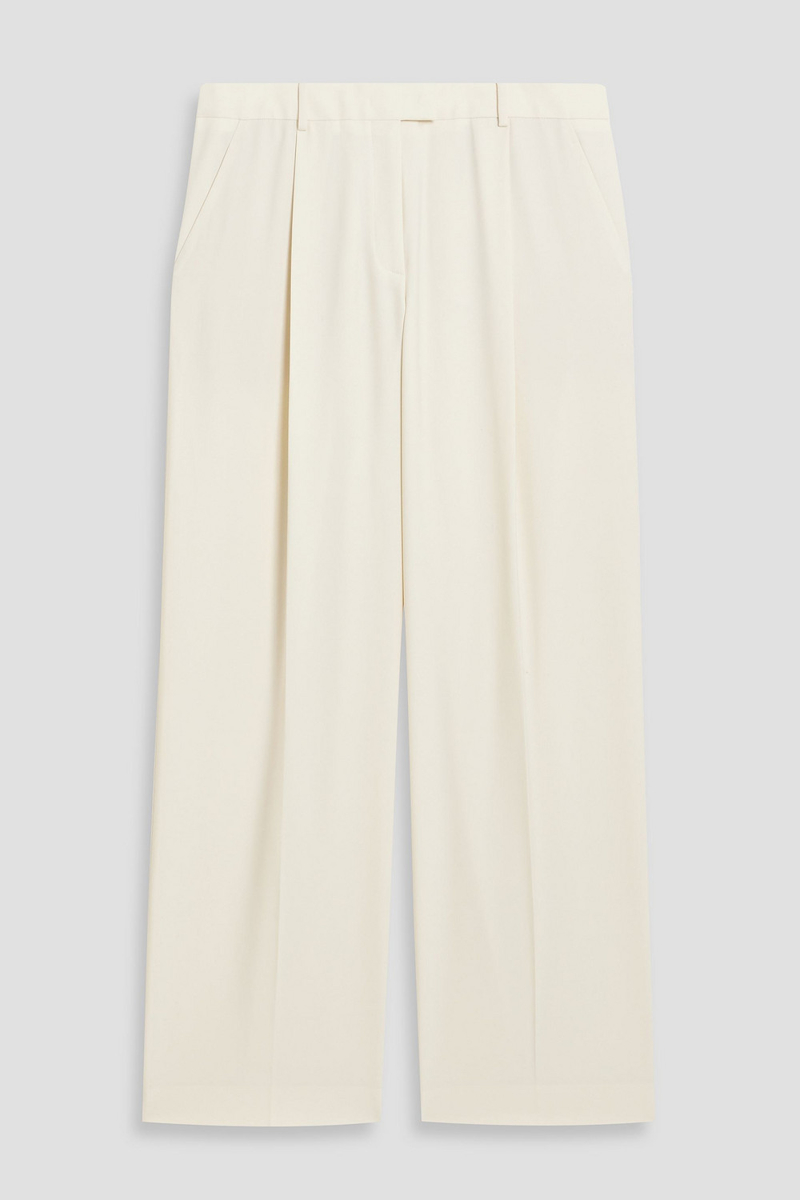 another tomorrow - wool-crepe wide-leg pants - white - it 48