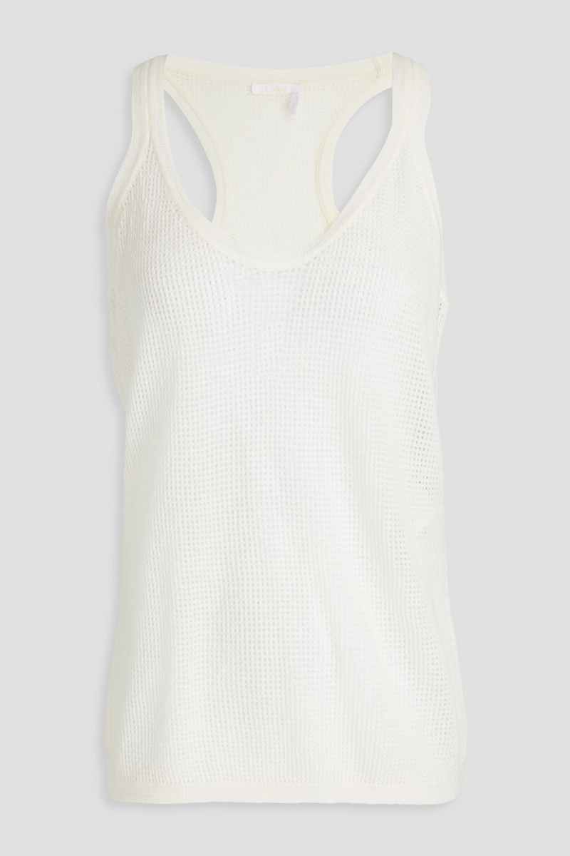 Chloé - Wool and cashmere-blend tank - White - S