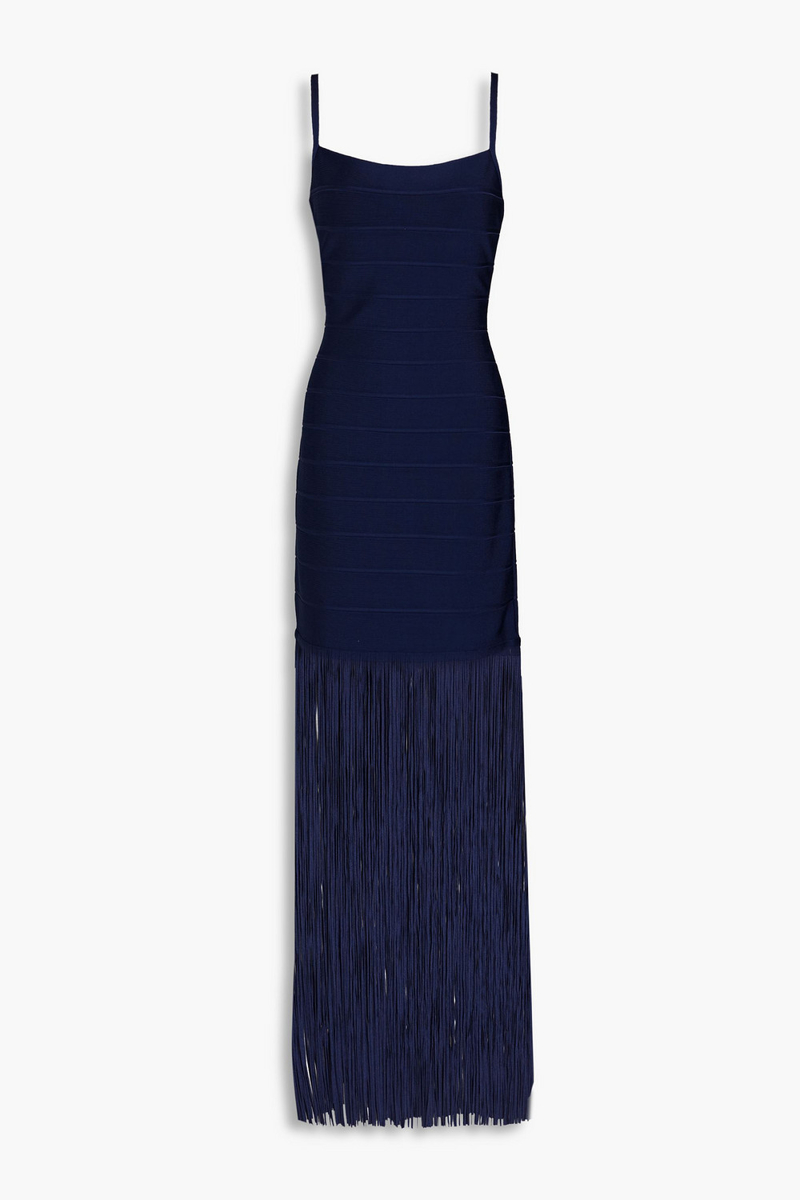 Hervé Léger - Fringed bandage gown - Blue - XXS