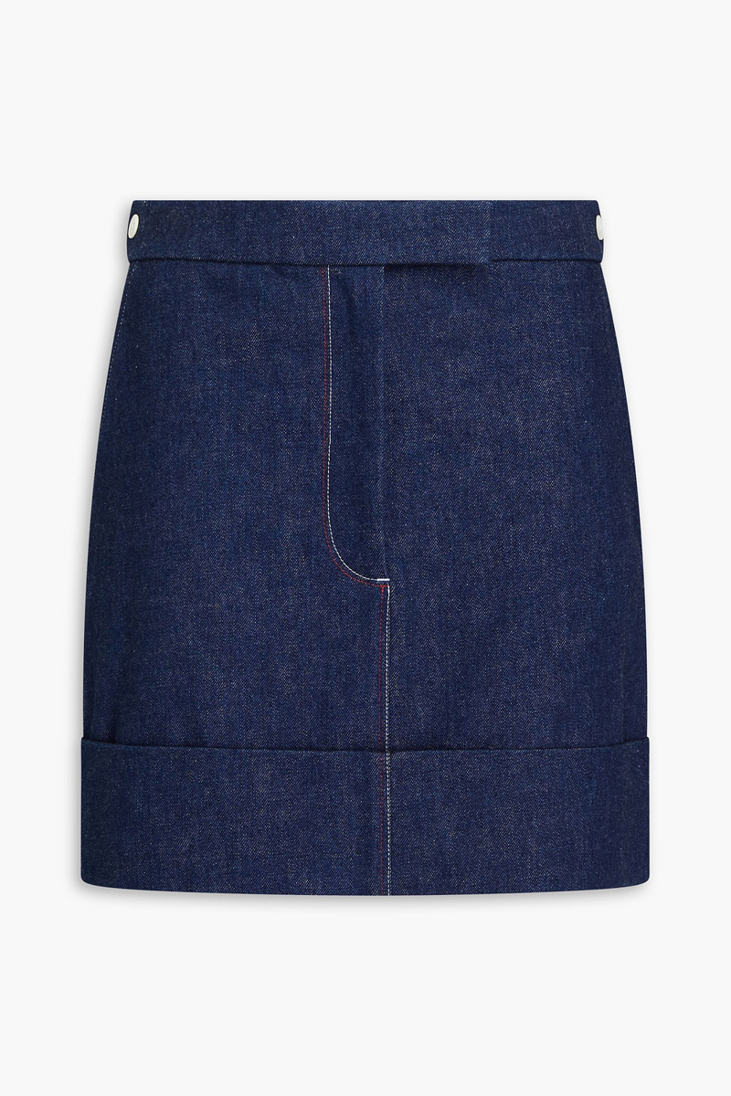 thom browne - denim mini skirt - blue - it 36