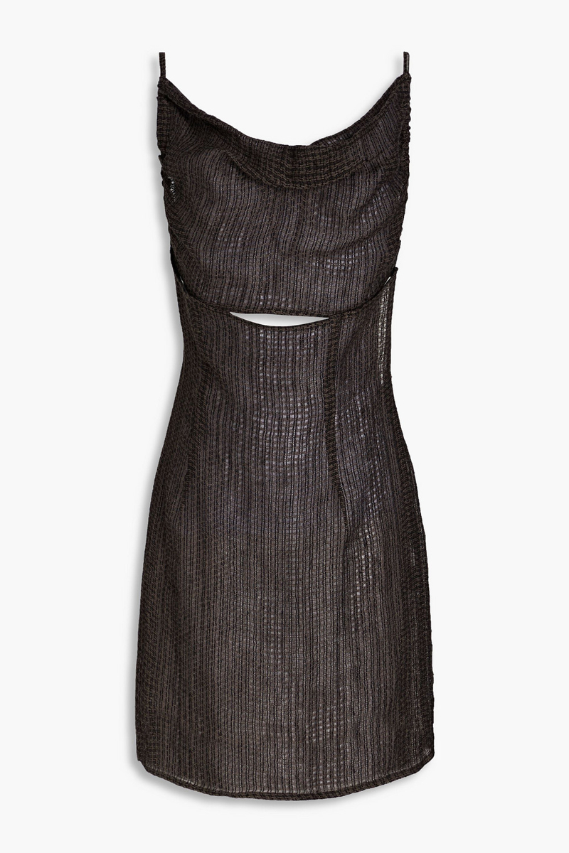 Le Kasha - Kharga convertible draped linen mini dress - Gray - XS