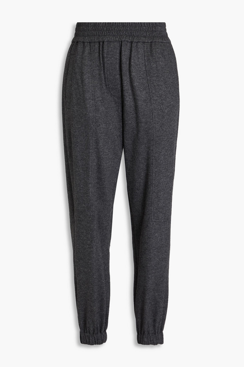 brunello cucinelli - cashmere track pants - gray - it 46
