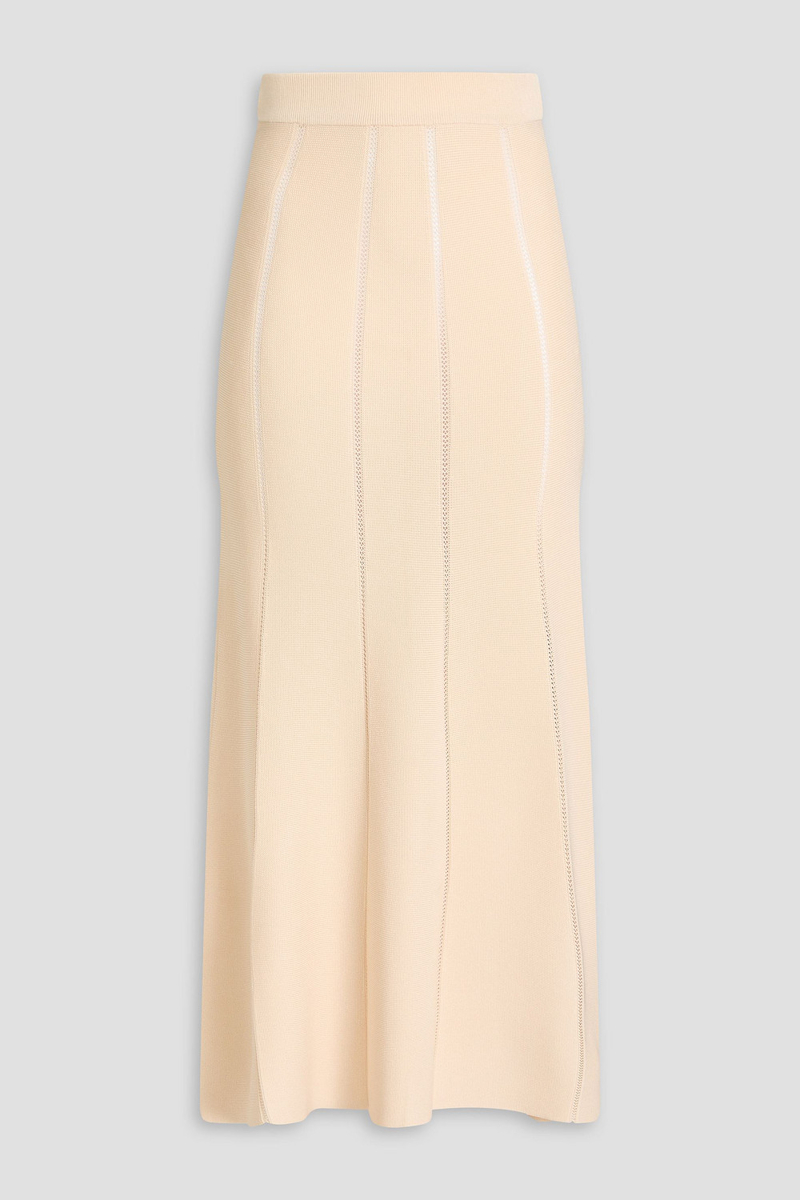 zimmermann - knitted midi skirt - white - 00