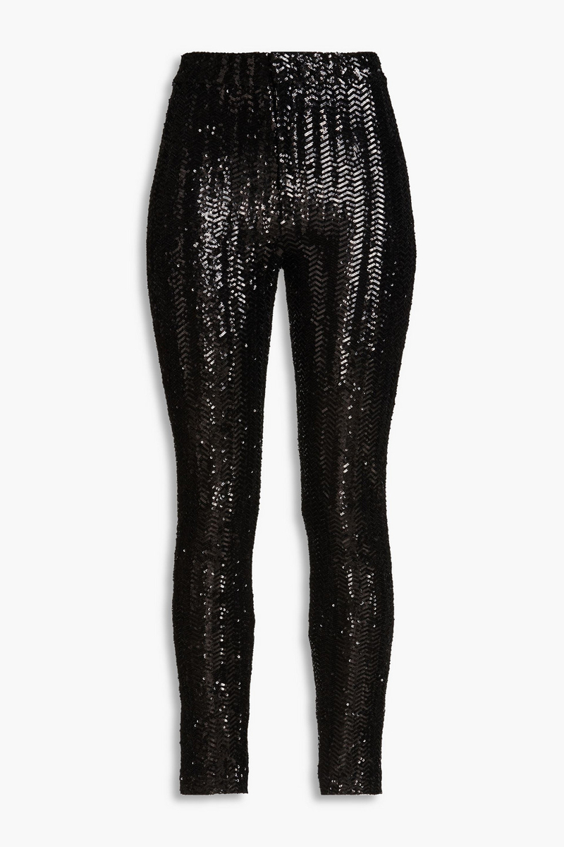Isabel Marant - Sequin-embellished tulle skinny pants - Black - FR 34